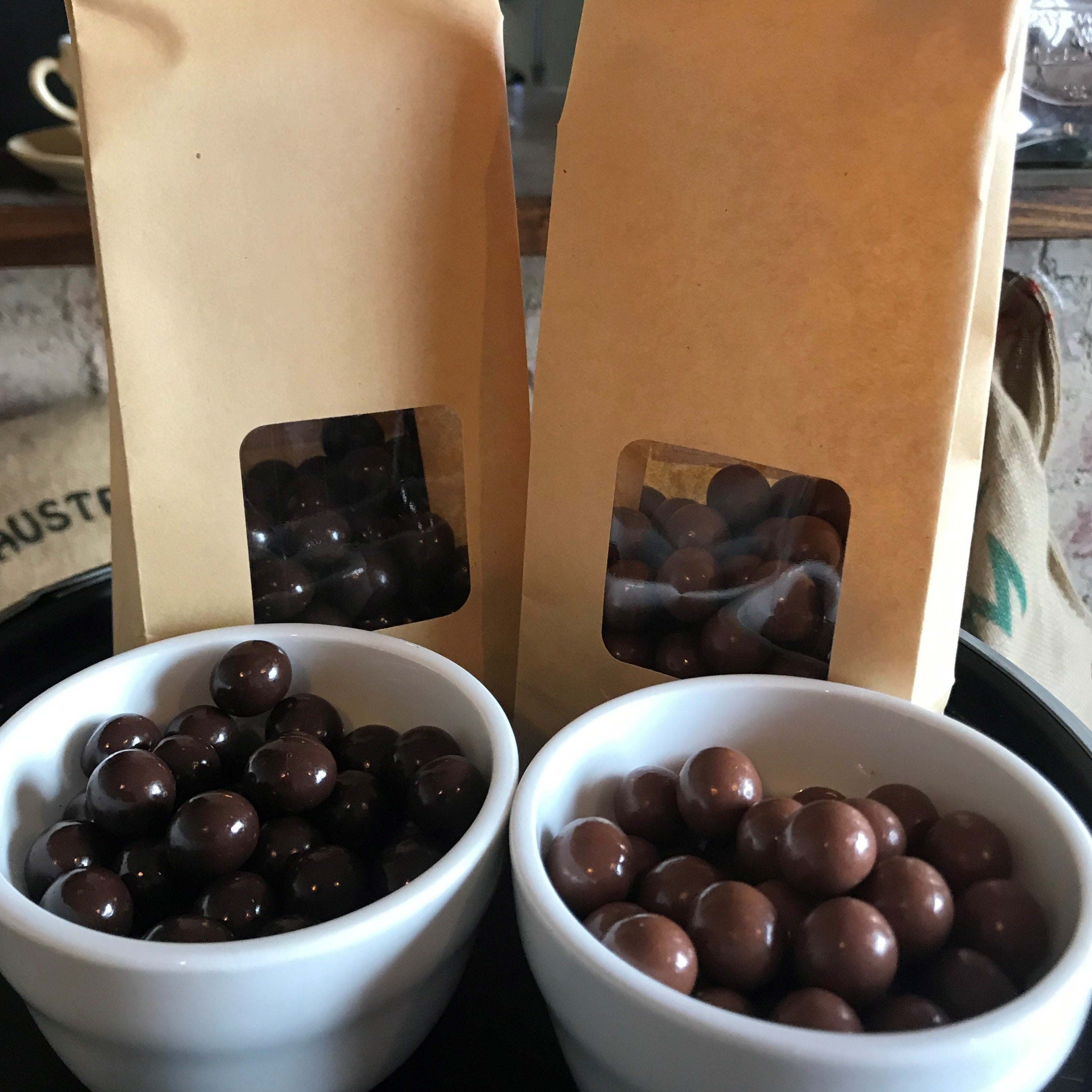 Chocolate Coated Coffee Beans - PNG Tungei Estate PB